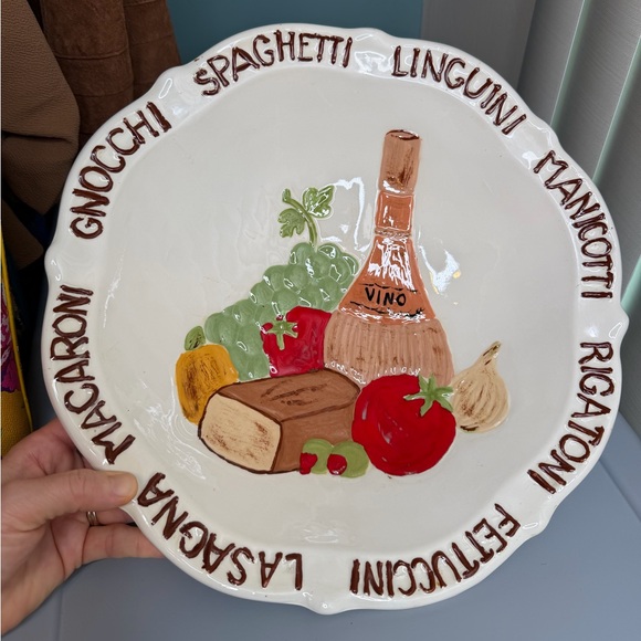 Glenview 1990s Hand Painted Ceramic Pasta/Fruit Bowl - Picture 4 of 5